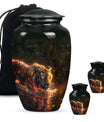 Glowing Monsoon Majesty - Tiger Urn Memorial, Funeral Shape Urn