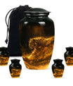 Firelit Majesty - Tiger Urn Memorial, Funeral Cremation Urn