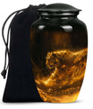 Firelit Majesty - Tiger Urn Memorial, Funeral Cremation Urn