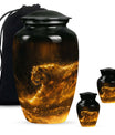 Firelit Majesty - Tiger Urn Memorial, Funeral Cremation Urn