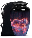 Crimson Ember Stalker - Tiger Urn Memorial, Funeral Shape Urn