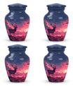 Crimson Twilight Vigil - Deer Urn Memorial, Funeral Cremation Urn