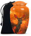Golden Hour Fawn - Deer Urn Memorial, Funeral Shape Urn