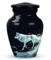 Wolf Wanderlust - Wolf Urn Memorial, Funeral Cremation Urn For Ashes