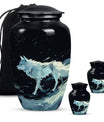 Wolf Wanderlust - Wolf Urn Memorial, Funeral Cremation Urn For Ashes