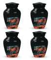 Crimson Shadow Howl - Wolf Urn Memorial, Funeral Shape Urn