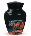 Crimson Shadow Howl - Wolf Urn Memorial, Funeral Shape Urn