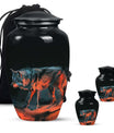 Crimson Shadow Howl - Wolf Urn Memorial, Funeral Shape Urn
