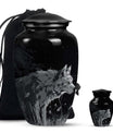 Wilderness - Wolf Urn Memorial, Funeral Cremation Urn