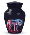 Neon Predator Essence - Wolf Urn Memorial, Funeral Shape Urn