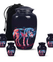 Neon Predator Essence - Wolf Urn Memorial, Funeral Shape Urn