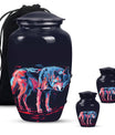 Neon Predator Essence - Wolf Urn Memorial, Funeral Shape Urn