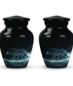 Celestial Wraith Wolf - Wolf Urn Large Memorial, Funeral Urn For Ashes