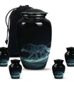 Celestial Wraith Wolf - Wolf Urn Large Memorial, Funeral Urn For Ashes