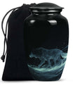 Celestial Wraith Wolf - Wolf Urn Large Memorial, Funeral Urn For Ashes