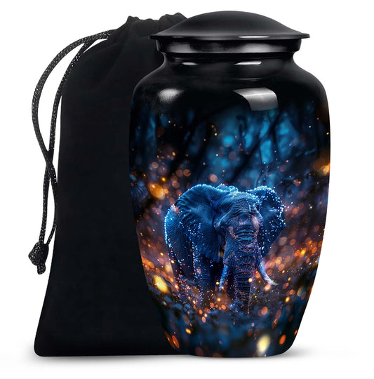 Jungle Gentleman - Elephant Urn Large Memorial, Funeral Urn For Ashes