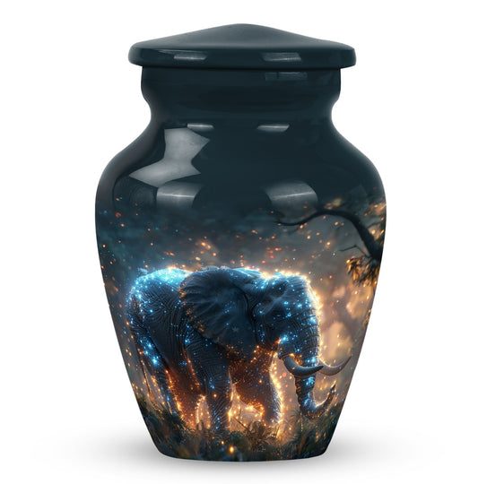 Twilight - Elephant Urn Memorial, Funeral Cremation Urn For Ashes