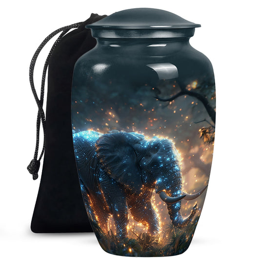 Twilight - Elephant Urn Memorial, Funeral Cremation Urn For Ashes