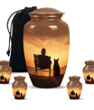 Old Men In Sunset With - Dog Urn Memorial, Funeral Shape Urn