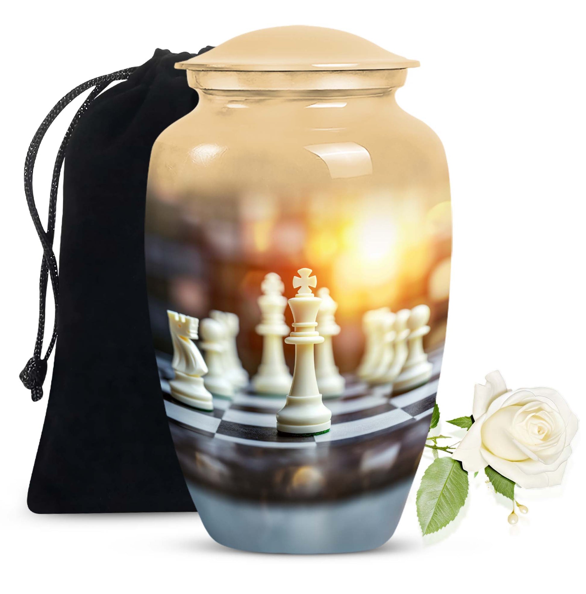 10-inch Chess themed classic urn