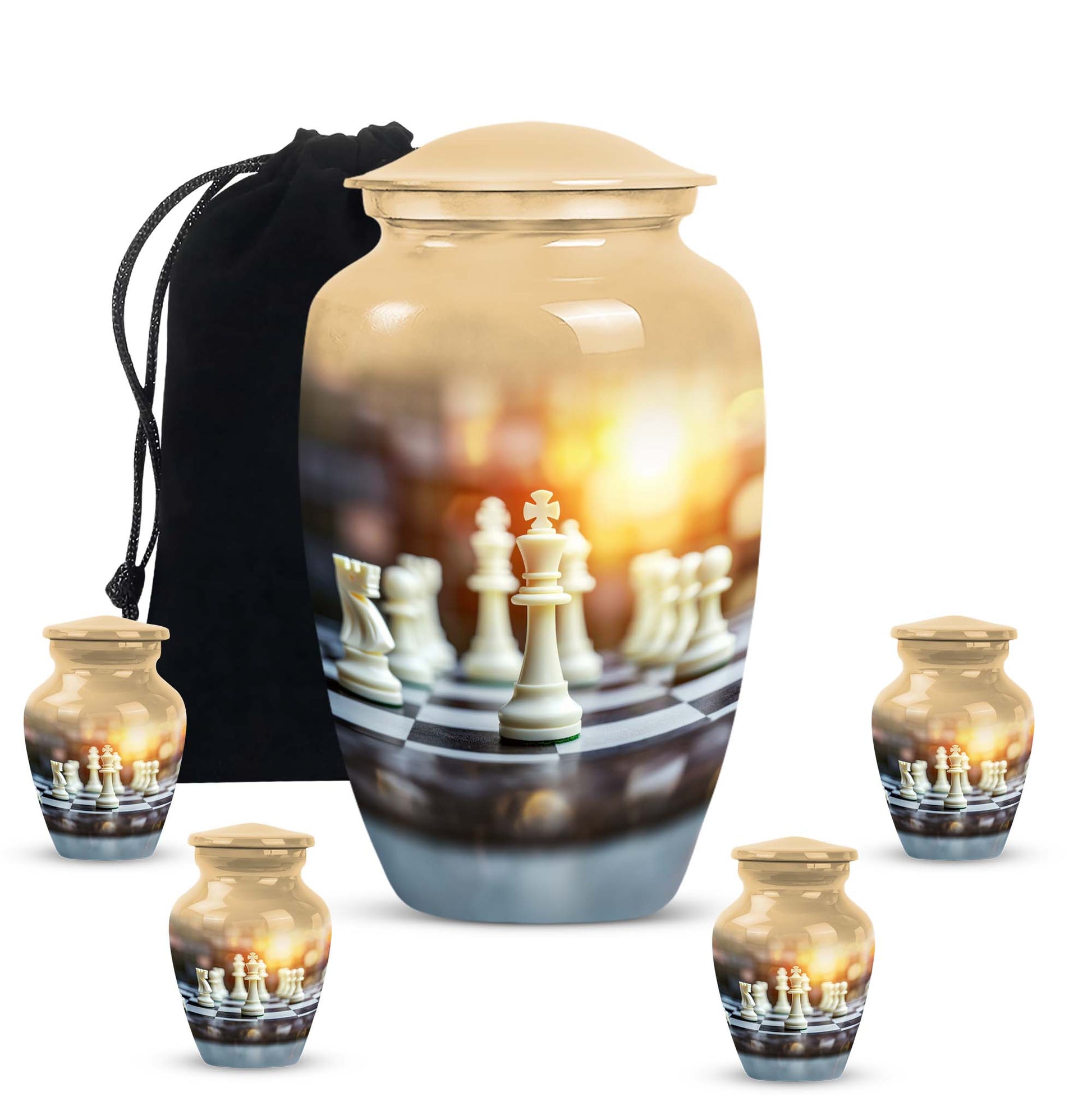 10-inch Chess themed classic urn