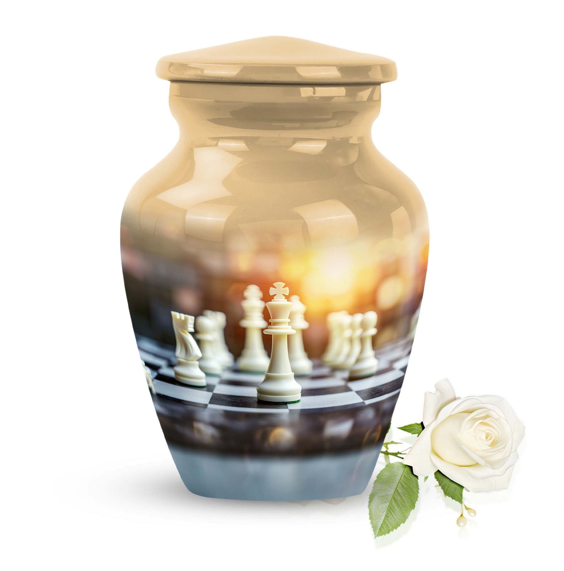 10-inch Chess themed classic urn