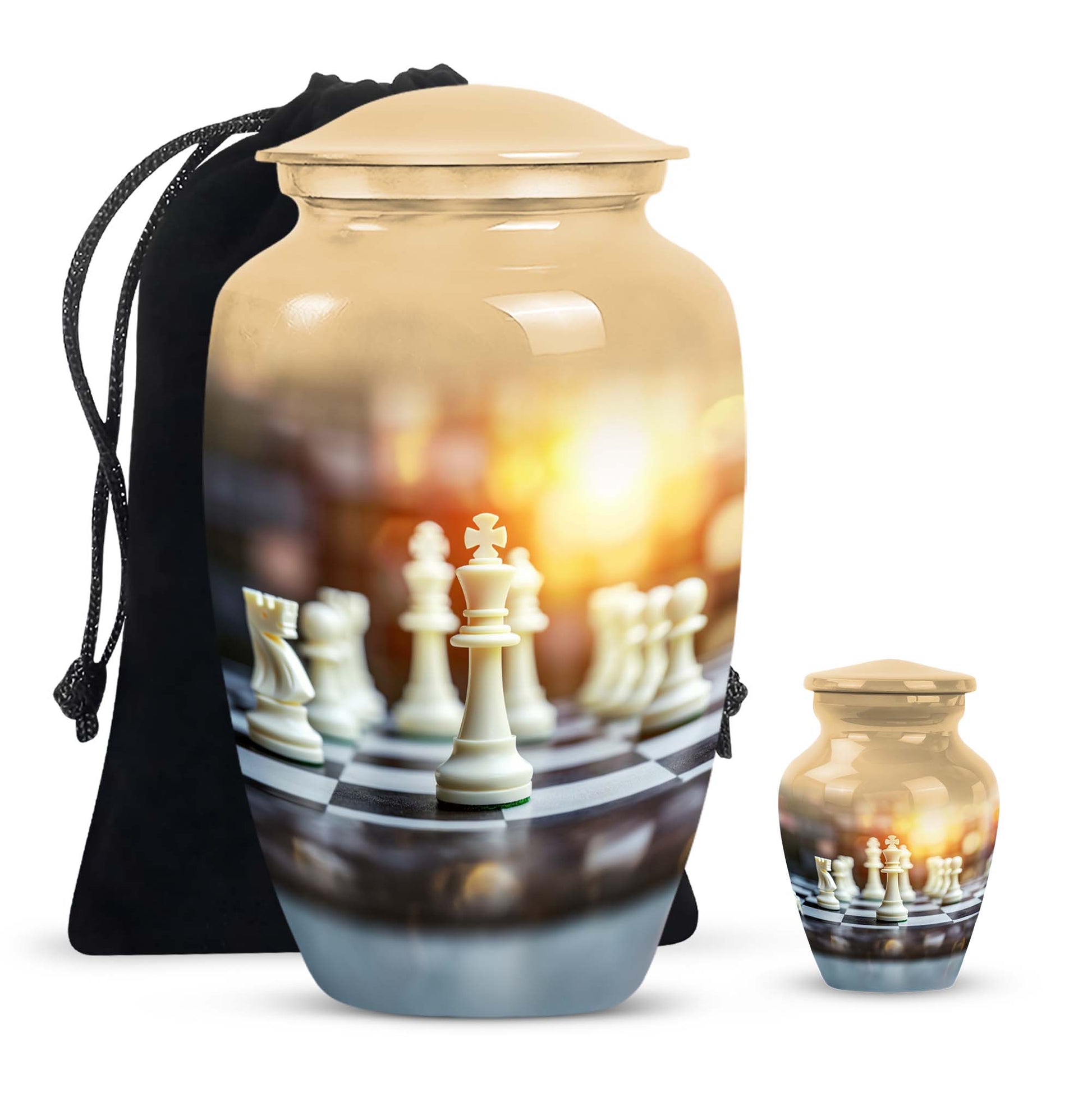 10-inch Chess themed classic urn