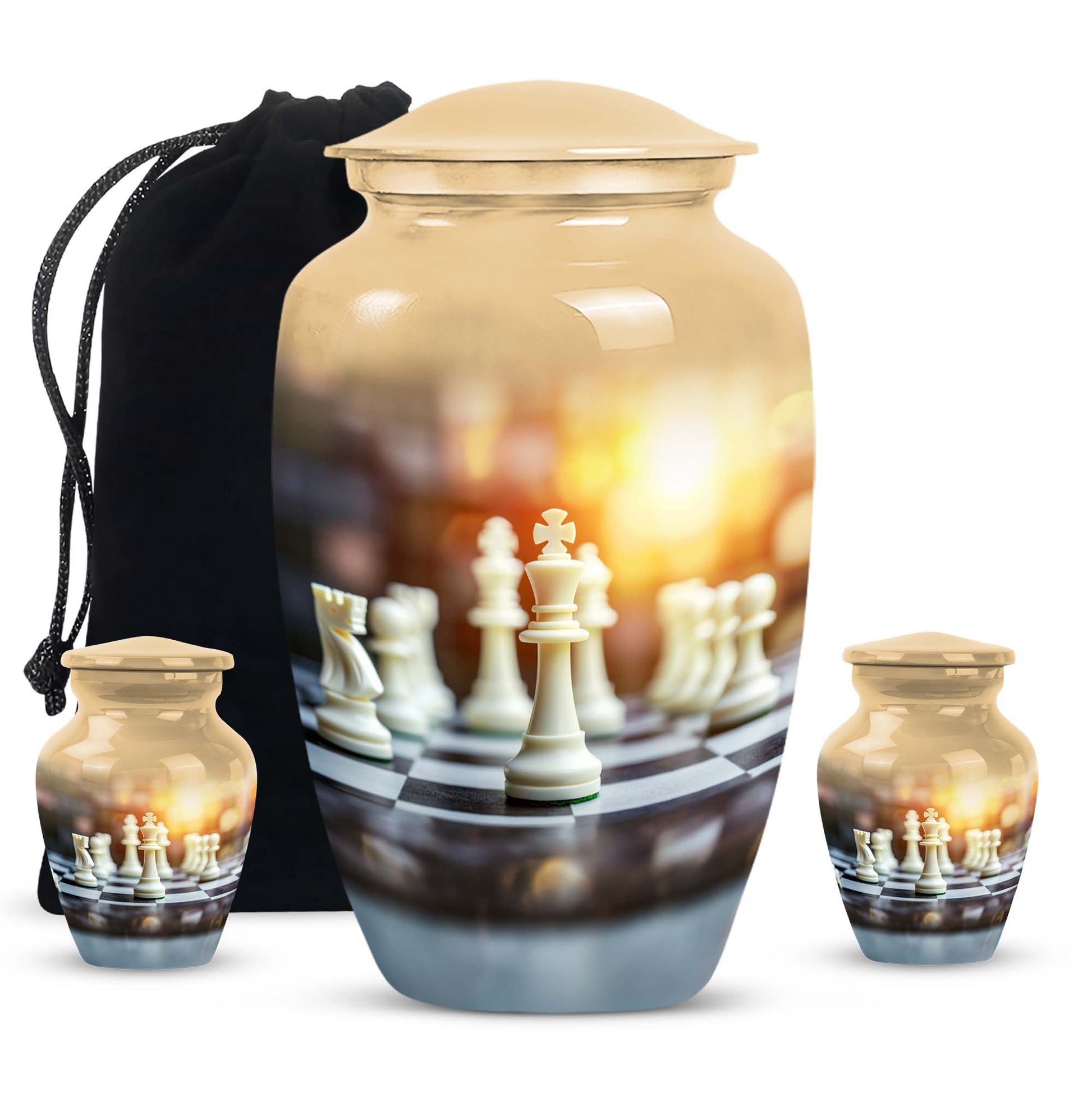 10-inch Chess themed classic urn