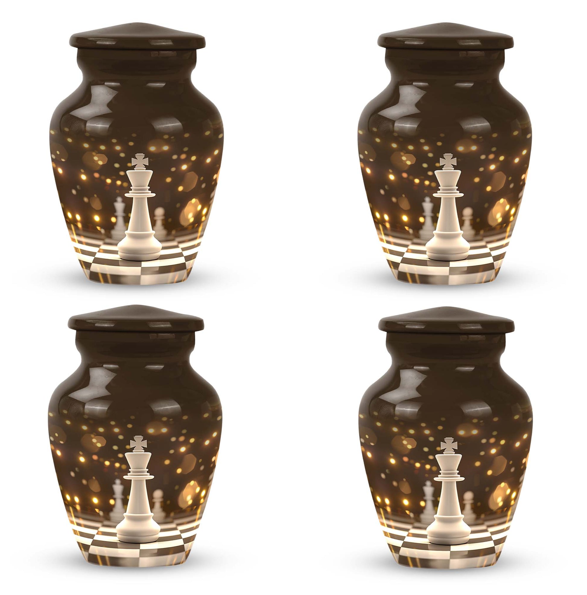 Classic Chess-themed urn.