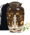 Classic Chess-themed urn.