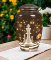 Classic Chess-themed urn.