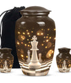 Classic Chess-themed urn.