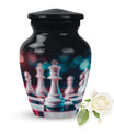 10-Inch Classic Chess Urn, aluminium funeral urn for mom 