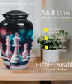 10-Inch Classic Chess Urn, aluminium funeral urn for mom 