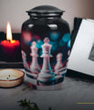 10-Inch Classic Chess Urn, aluminium funeral urn for mom 