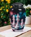 10-Inch Classic Chess Urn, aluminium funeral urn for mom 