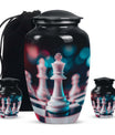 10-Inch Classic Chess Urn, aluminium funeral urn for mom 