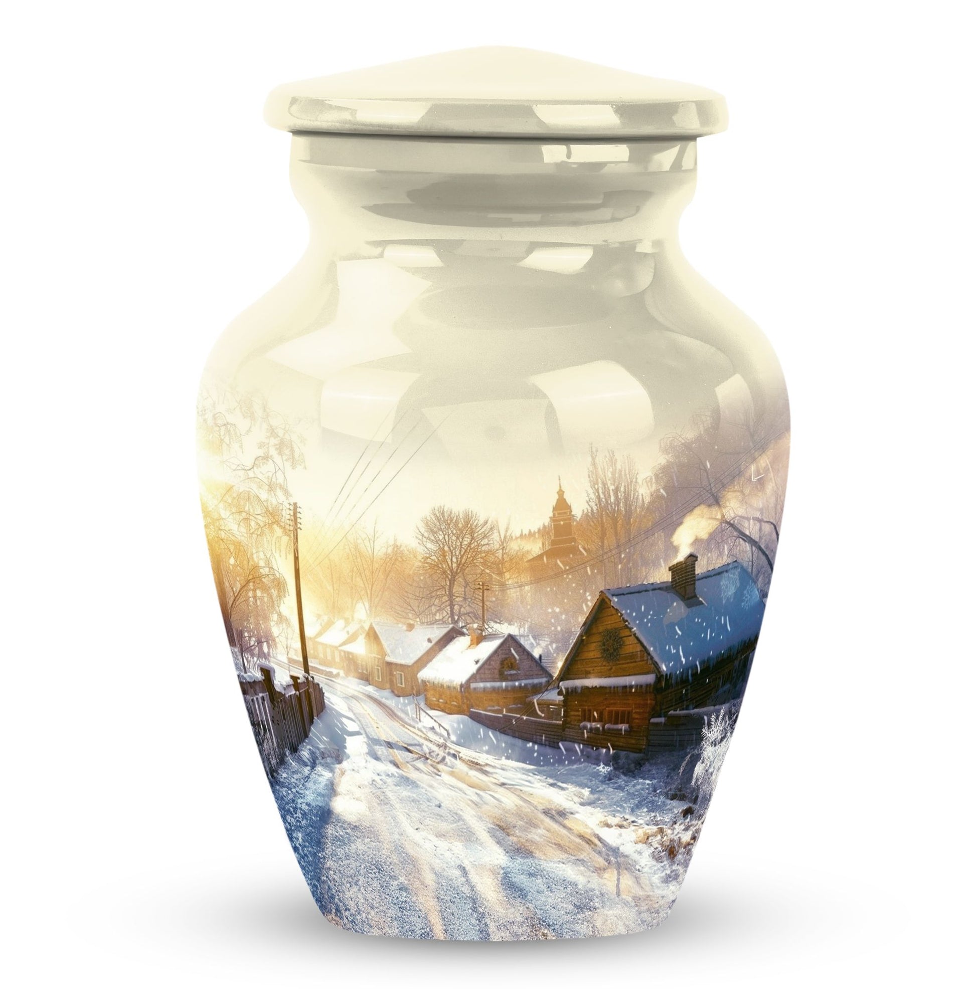 10-inch Snowflakes Urn