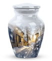 10 Inch Classic Snowflakes Urn