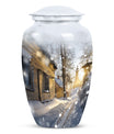 10 Inch Classic Snowflakes Urn