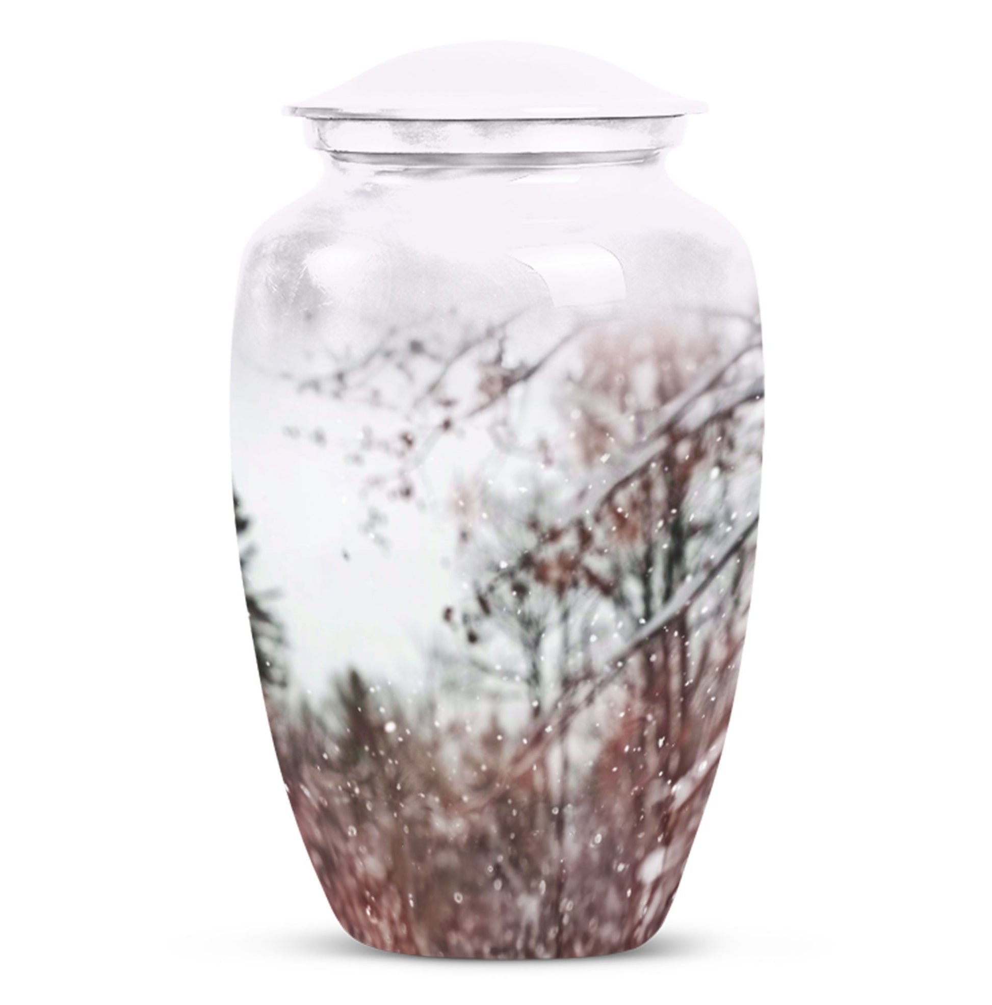 10-inch classic urn, Snowflakes theme