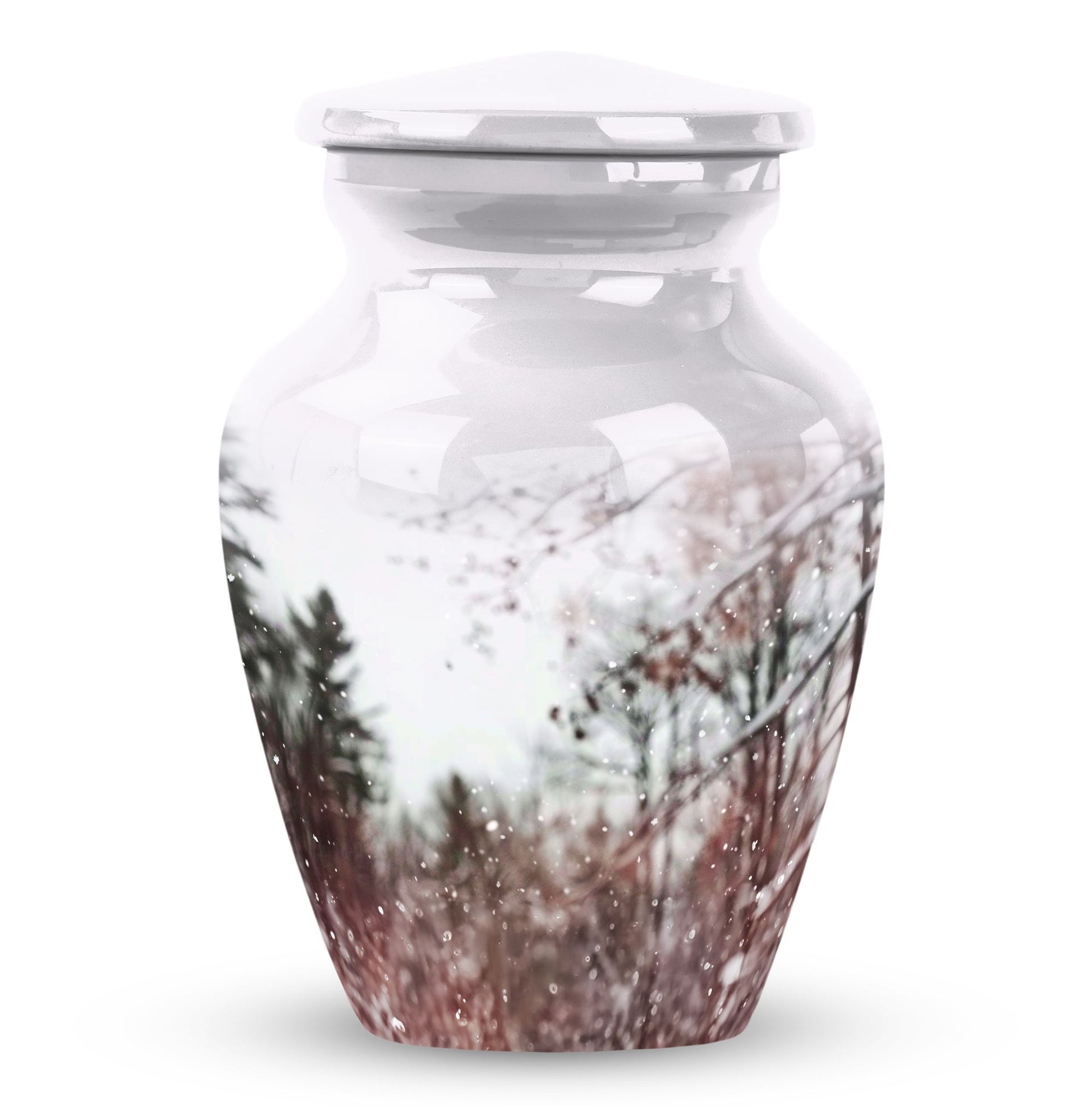 10-inch classic urn, Snowflakes theme