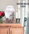 10-inch classic urn, Snowflakes theme