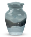 Classic 10-inch Snowflakes Urn for cremation ashes