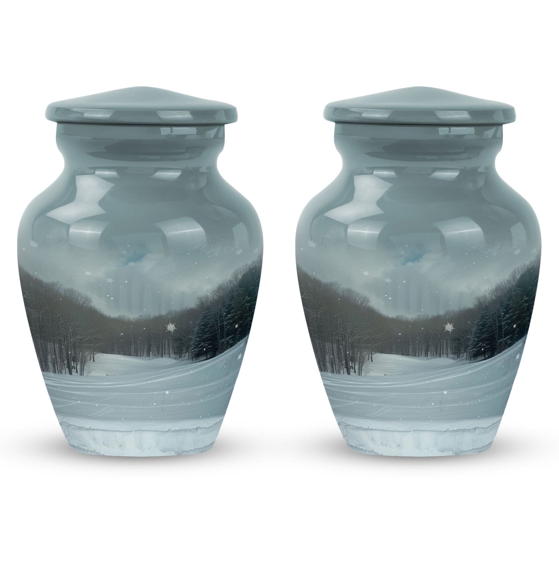 Classic 10-inch Snowflakes Urn for cremation ashes