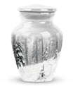 Handcrafted Snowflakes memorial urn for ashes.