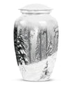 Handcrafted Snowflakes memorial urn for ashes.