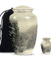 Snowflakes Urn For Ashes Female Memorial, Funeral Shape Urn