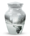 Classic 10-inch Snowflakes Urn for human ashes