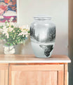 Classic 10-inch Snowflakes Urn for human ashes